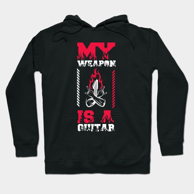 My Weapon Is A Guitar Hoodie by NICHE&NICHE